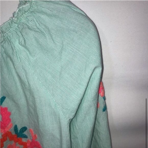 Women's Shoreline Green & Pink Embroidered Dress - Picture 5 of 10